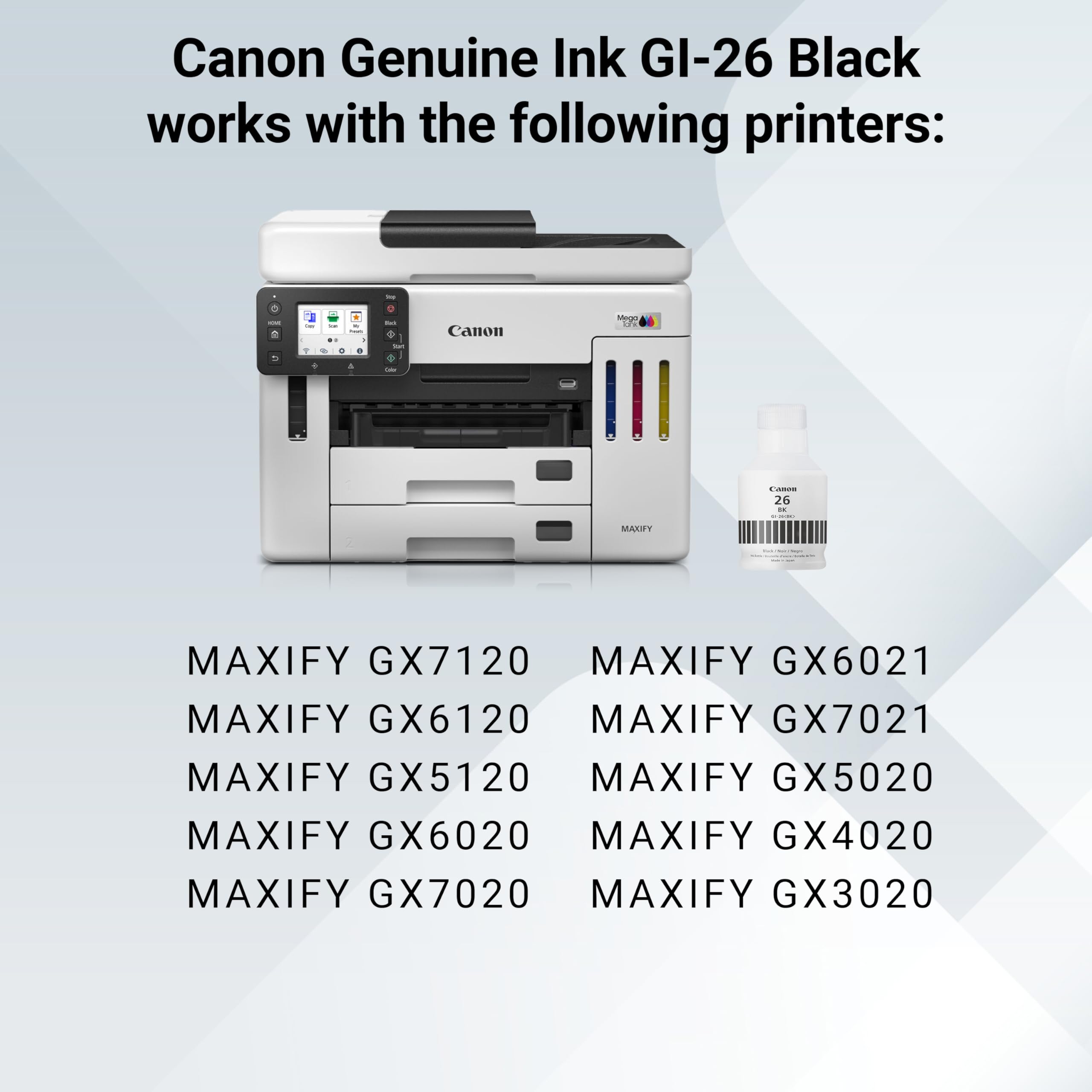 Amazon.co.jp: Canon GI-26 ブラックインクボトル GX7020とGX6020
